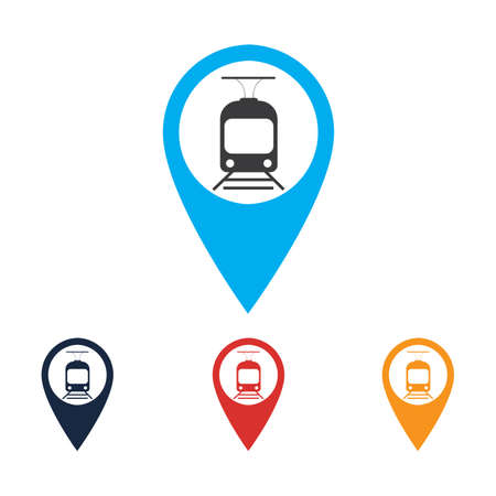 Transport buttons set with map Vector illustration
transportation map point icon  transport pointers on mapのイラスト素材