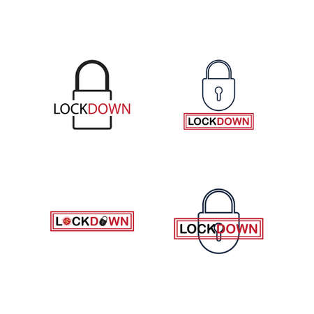 Lockdown logo design vector. icon lockdown. Global pandemic health warning concept