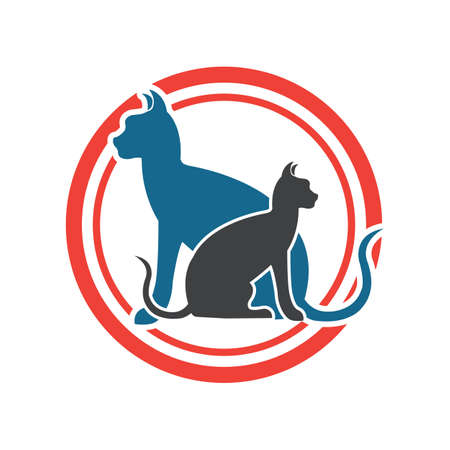 cat logo vector symbol illustration design templateのイラスト素材