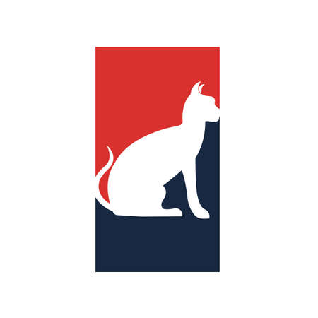 cat logo vector symbol illustration design templateのイラスト素材