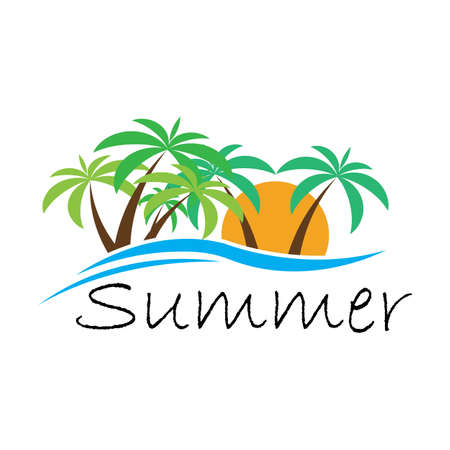 summer logo symbol  illustration design template - vectorのイラスト素材