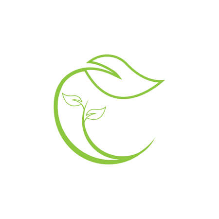 Logos of green Tree leaf ecology nature element vectorのイラスト素材