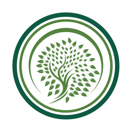 Tree logo template vector icon illustrationのイラスト素材