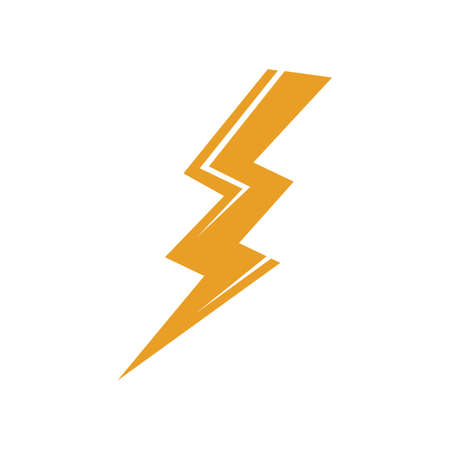 Thunder and Bolt Lighting Flash Icons Set. Flat Style on Dark Background. Vector - Vectorのイラスト素材