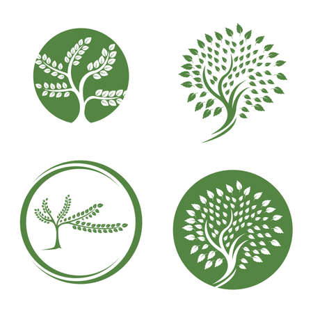 Tree logo template vector icon illustrationのイラスト素材