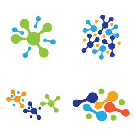 Molecule  icon illustration design templateのイラスト素材