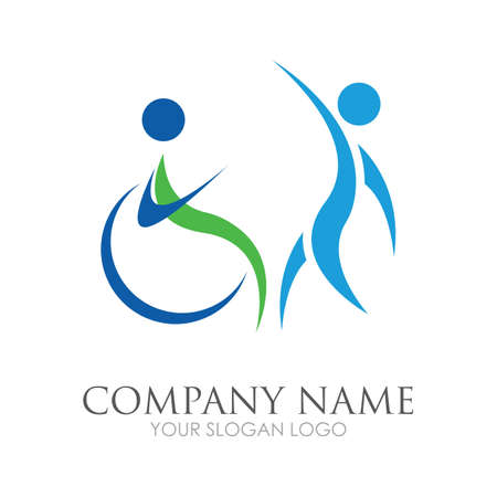 disability logo vector illustration design template - vectorのイラスト素材