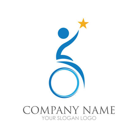 disability logo vector illustration design template - vectorのイラスト素材