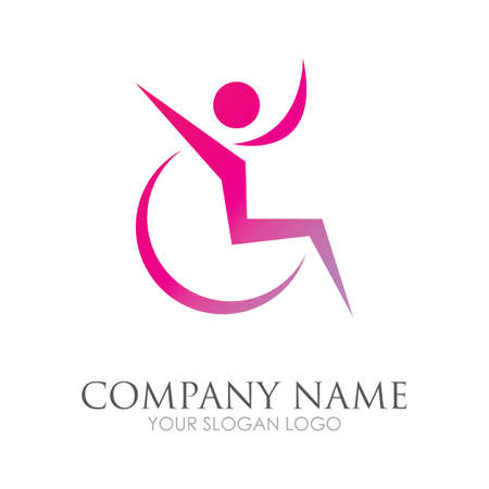 disability logo vector illustration design template - vectorのイラスト素材
