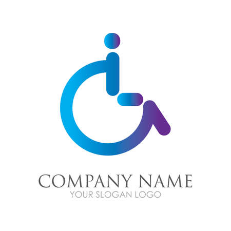 disability logo vector illustration design template - vectorのイラスト素材