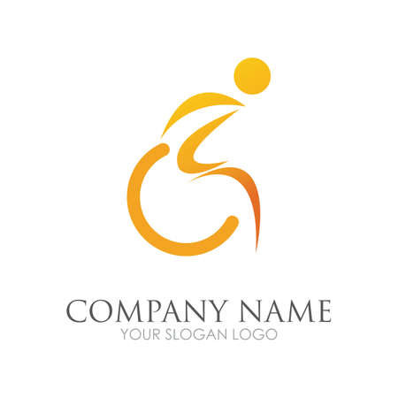 disability logo vector illustration design template - vectorのイラスト素材