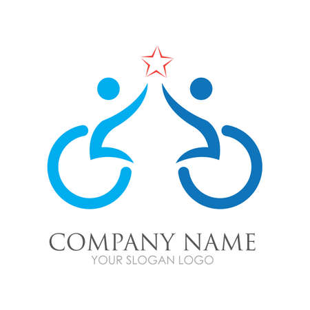 disability logo vector illustration design template - vectorのイラスト素材