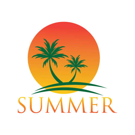 summer logo symbol  illustration design template - vectorのイラスト素材