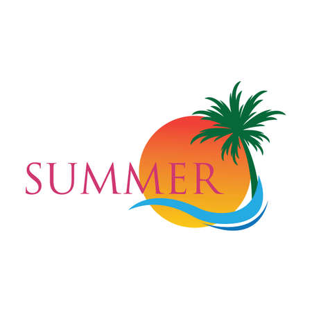 summer logo symbol  illustration design template - vectorのイラスト素材