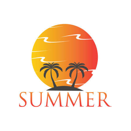 summer logo symbol  illustration design template - vectorのイラスト素材