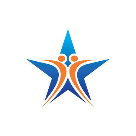Star success people care logo and symbols templateのイラスト素材