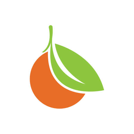 Orange logo design Vector icon illustration designのイラスト素材