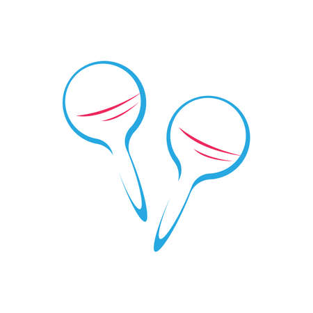 Maracas musical instrument icon. gradation style sign for mobile concept and web design. Percussion...