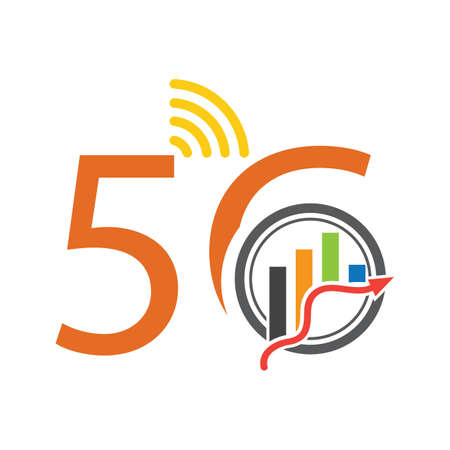 5g logo sign vector templateVector technology icon network sign 5G