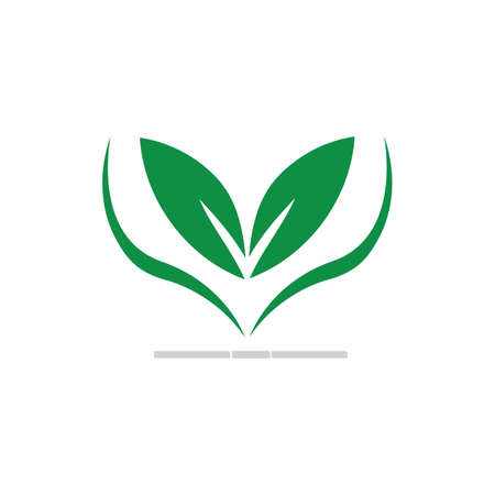 natural leaf logo vector illustration design templateのイラスト素材