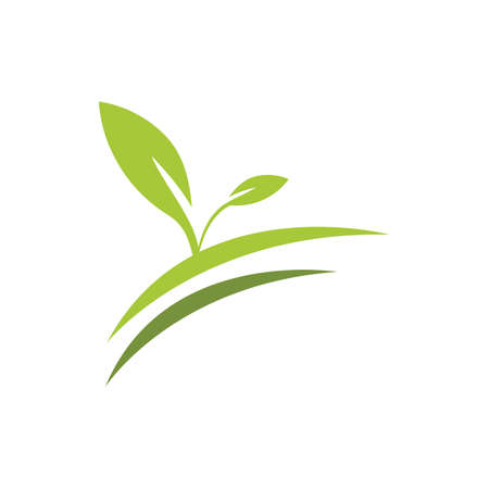 natural leaf logo vector illustration design templateのイラスト素材