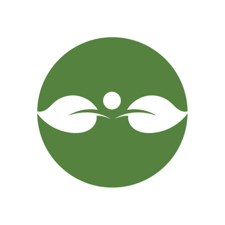 modern people leaf  vector illustration design templateのイラスト素材