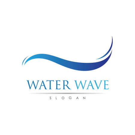 Water wave logo vector illustration designのイラスト素材
