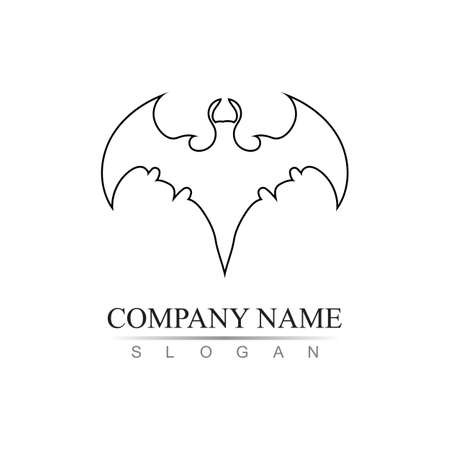 bat vector icon logo template illustration designのイラスト素材