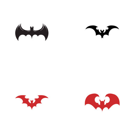 set of bat vector icon logo template illustration designのイラスト素材