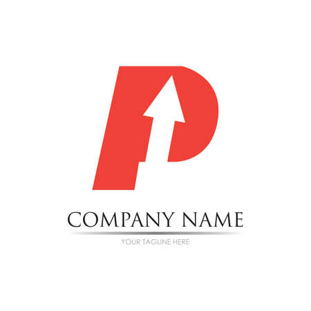 Letter P Business corporate abstract unity vector logo design templateLetter p Logo Template vector icon designのイラスト素材