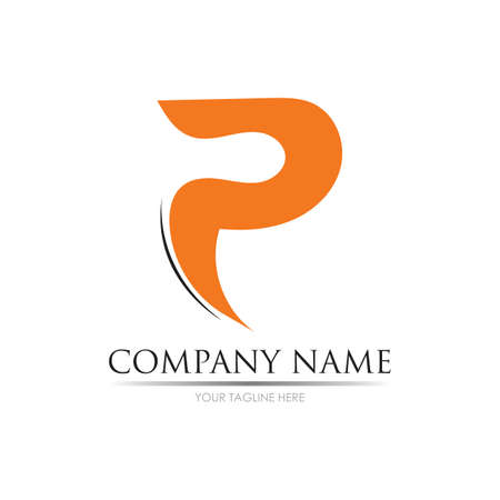 Letter P Business corporate abstract unity vector logo design templateLetter p Logo Template vector icon designのイラスト素材