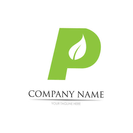 Letter P Business corporate abstract unity vector logo design templateLetter p Logo Template vector icon designのイラスト素材
