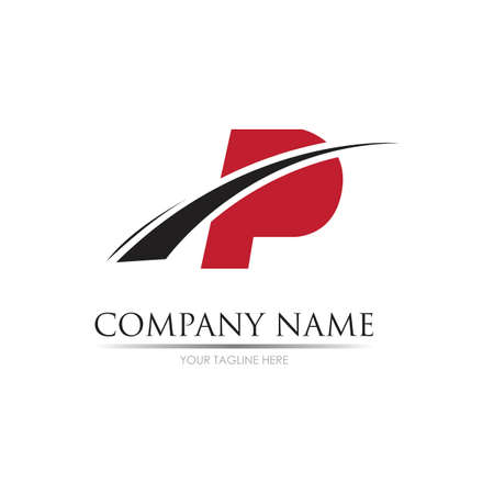 Letter P Business corporate abstract unity vector logo design templateLetter p Logo Template vector icon designのイラスト素材