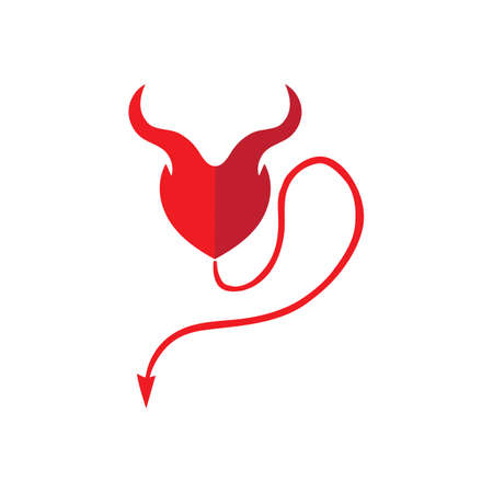 Devil horn Vector icon design illustration Templateのイラスト素材