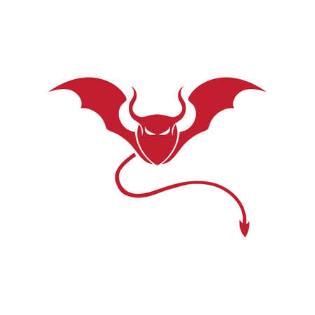 Devil horn Vector icon design illustration Templateのイラスト素材