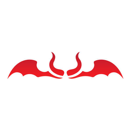 Devil horn Vector icon design illustration Templateのイラスト素材