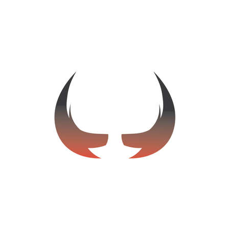 Devil horn Vector icon design illustration Template
