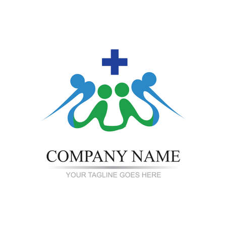 family care love logo and symbols illustration designのイラスト素材