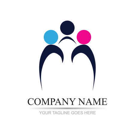 family care love logo and symbols illustration designのイラスト素材