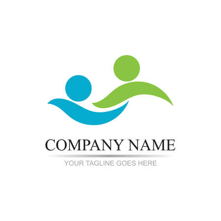 family care love logo and symbols illustration designのイラスト素材