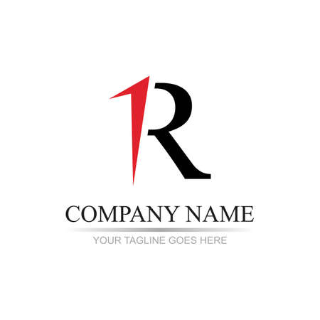 Letter R Logo Template vector icon designのイラスト素材