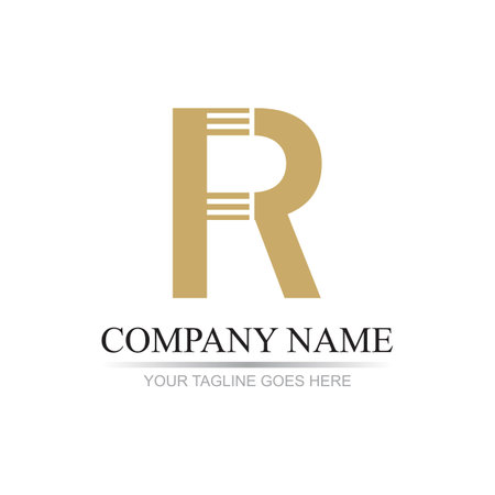 Letter R Logo Template vector icon designのイラスト素材