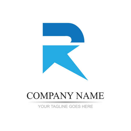 Letter R Logo Template vector icon designのイラスト素材