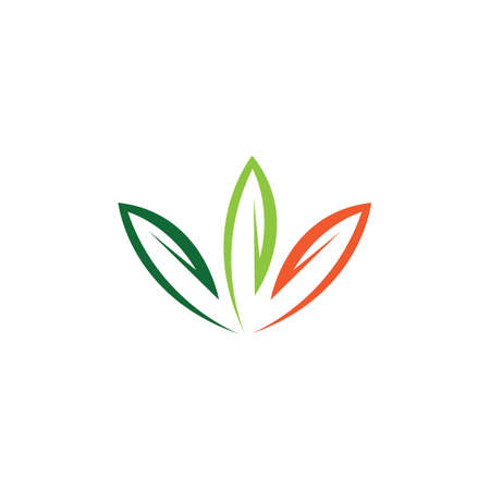 logos of green leaf ecology nature element vectorのイラスト素材
