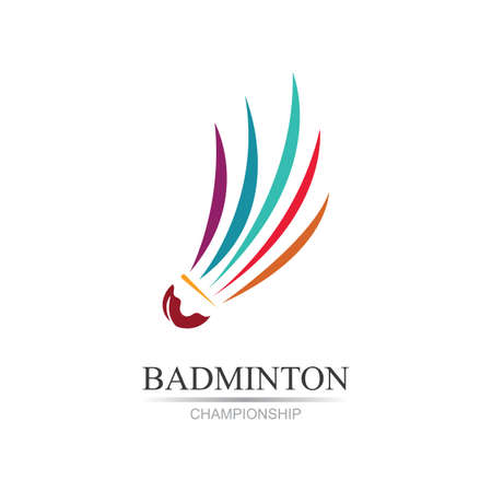 Professional Badminton Sports Team Championship Logoのイラスト素材