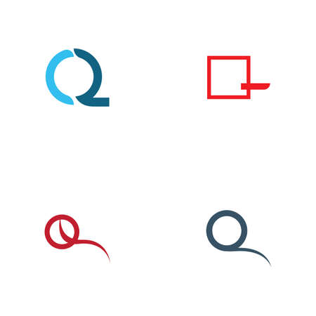 set of Letter Q  logo design templateのイラスト素材