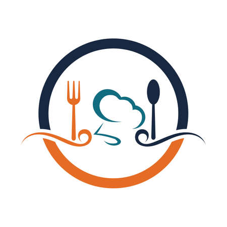restaurant logo vector illustration design templateのイラスト素材