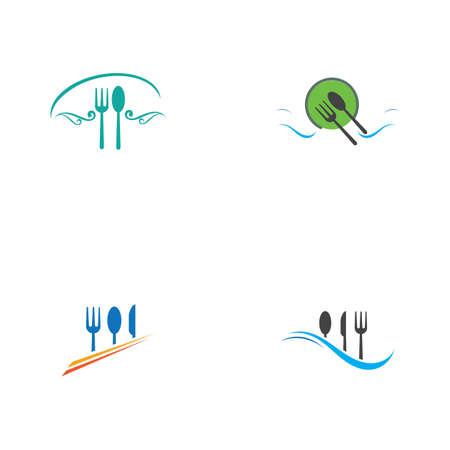 restaurant logo set vector illustration design templateのイラスト素材