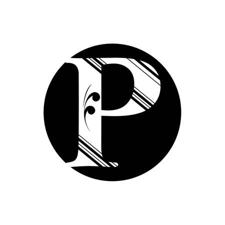 Letter p Logo Template vector icon designのイラスト素材