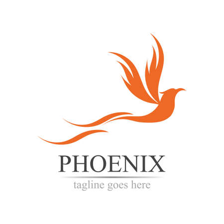 Phoenix logo design vector illustrationのイラスト素材
